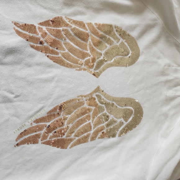 Victoria's Secret White Sweatpants with Gold Heart - Picture 3 of 7